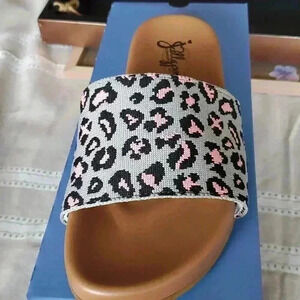 Regan Leopard slides - jellypop SIZE 8